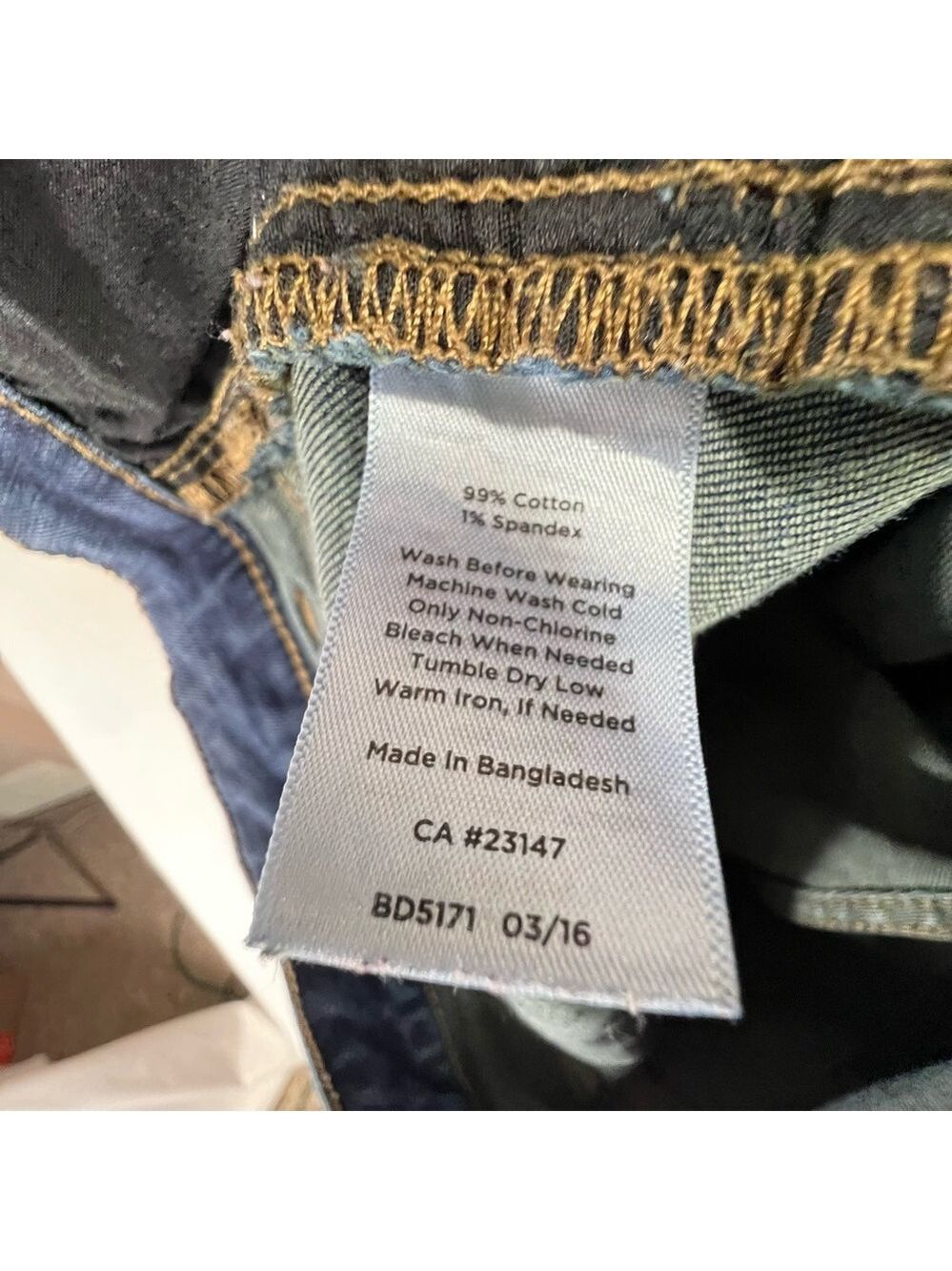 Talbots Jeans Simply Flattering Blue Denim 5-Pocket Straight Leg Size 14 Western - Picture 6 of 10